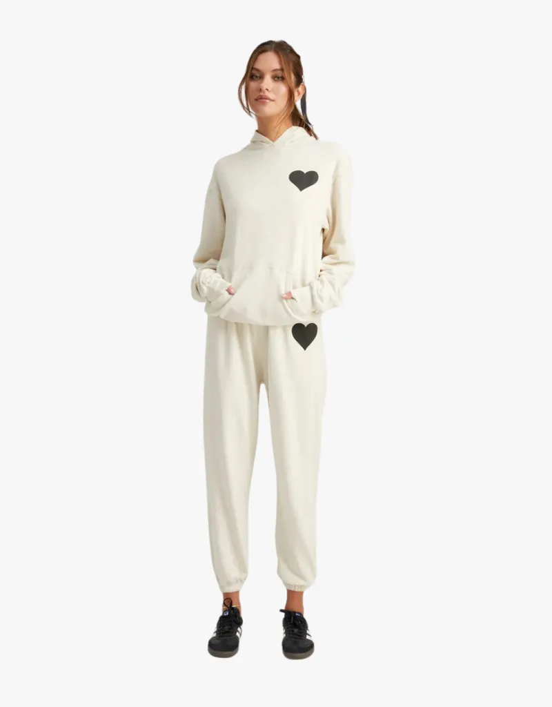SPRWM Heart Sweatpants in Vintage White