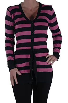 Striped Long Sleeve Cardigan