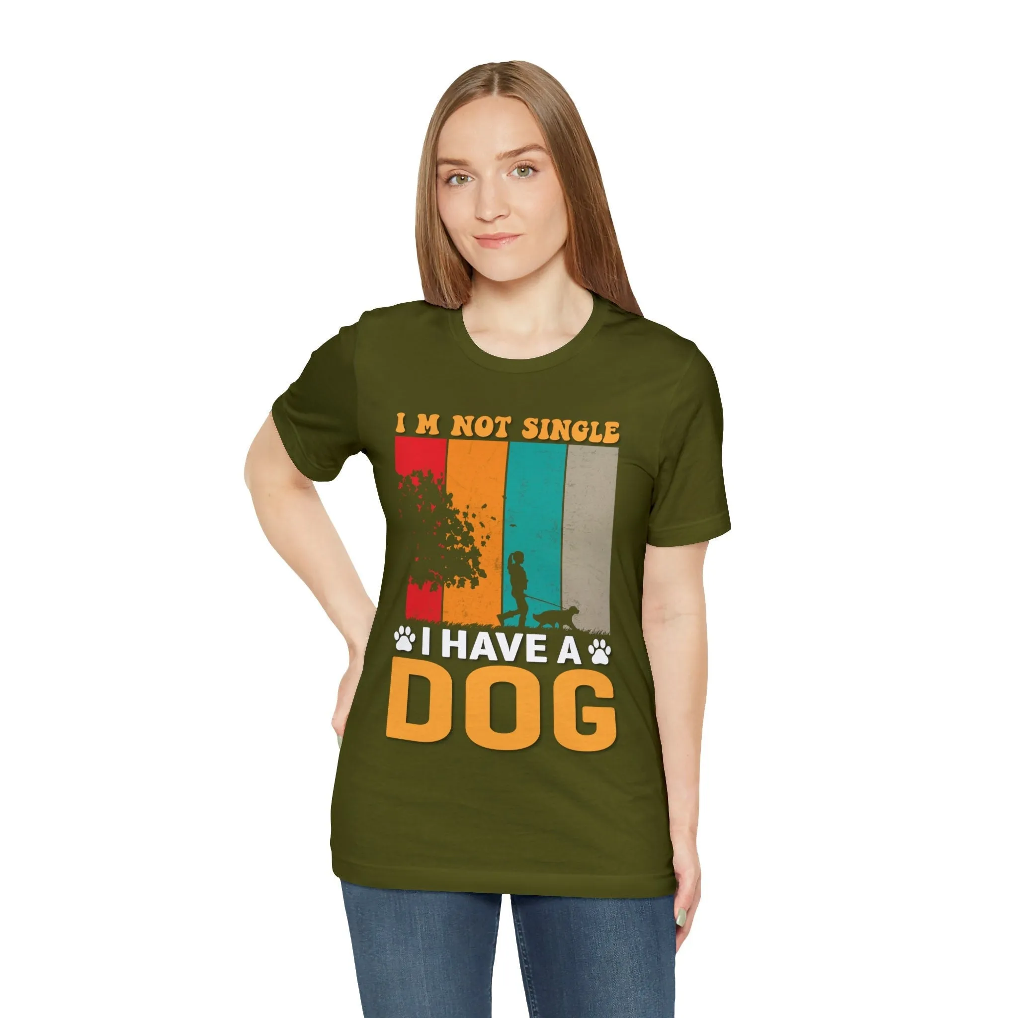 Support dog T-shirt | I am Not Single I Have a pet | Animal lover's | Vintage clothing | Service dog T-shirt