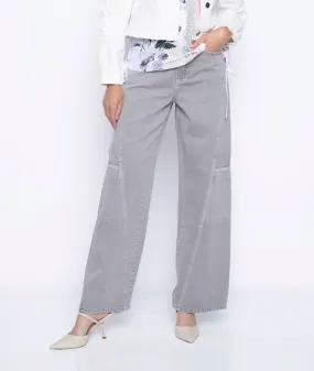Wide-Leg Jeans - Steel Grey