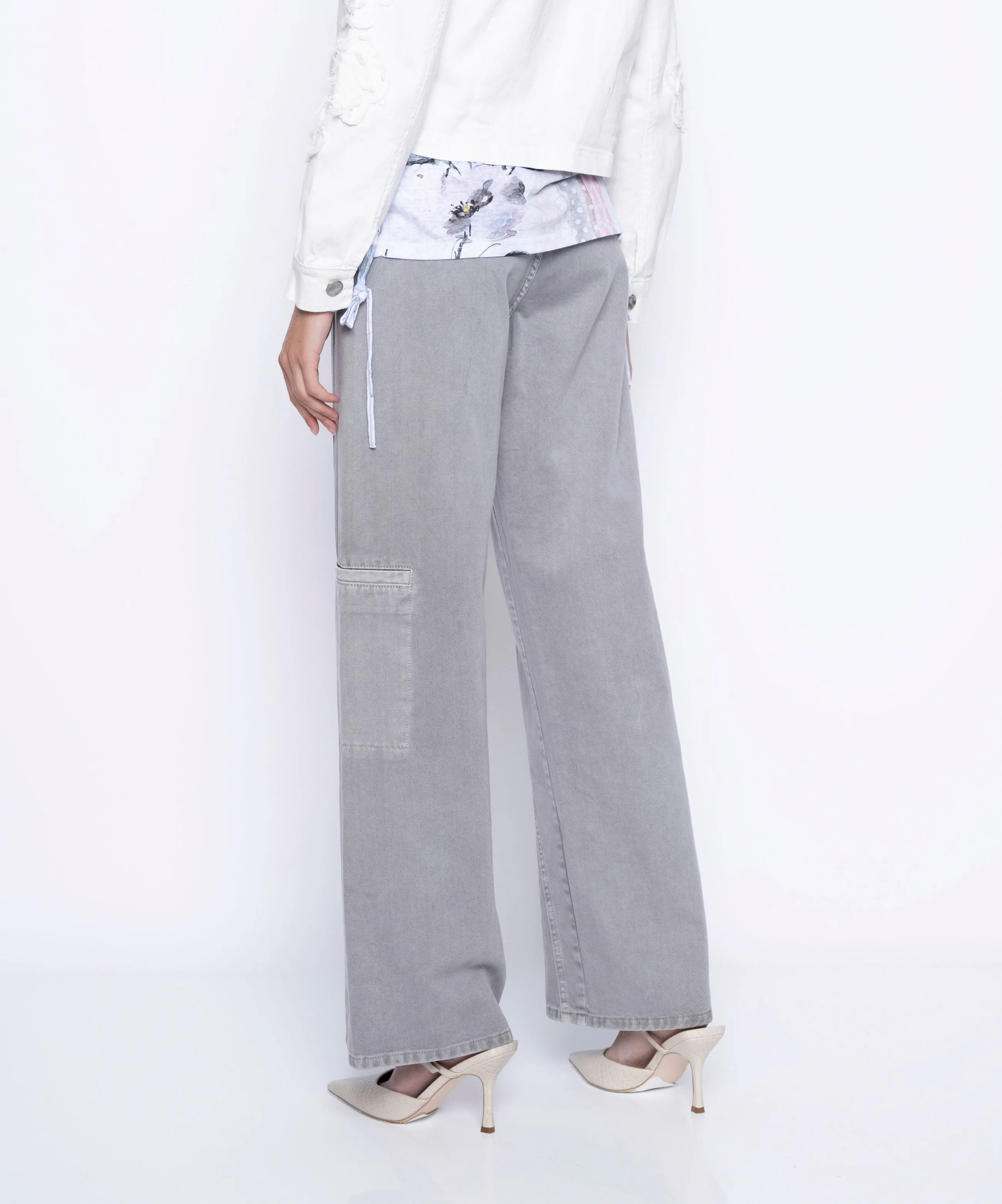 Wide-Leg Jeans - Steel Grey