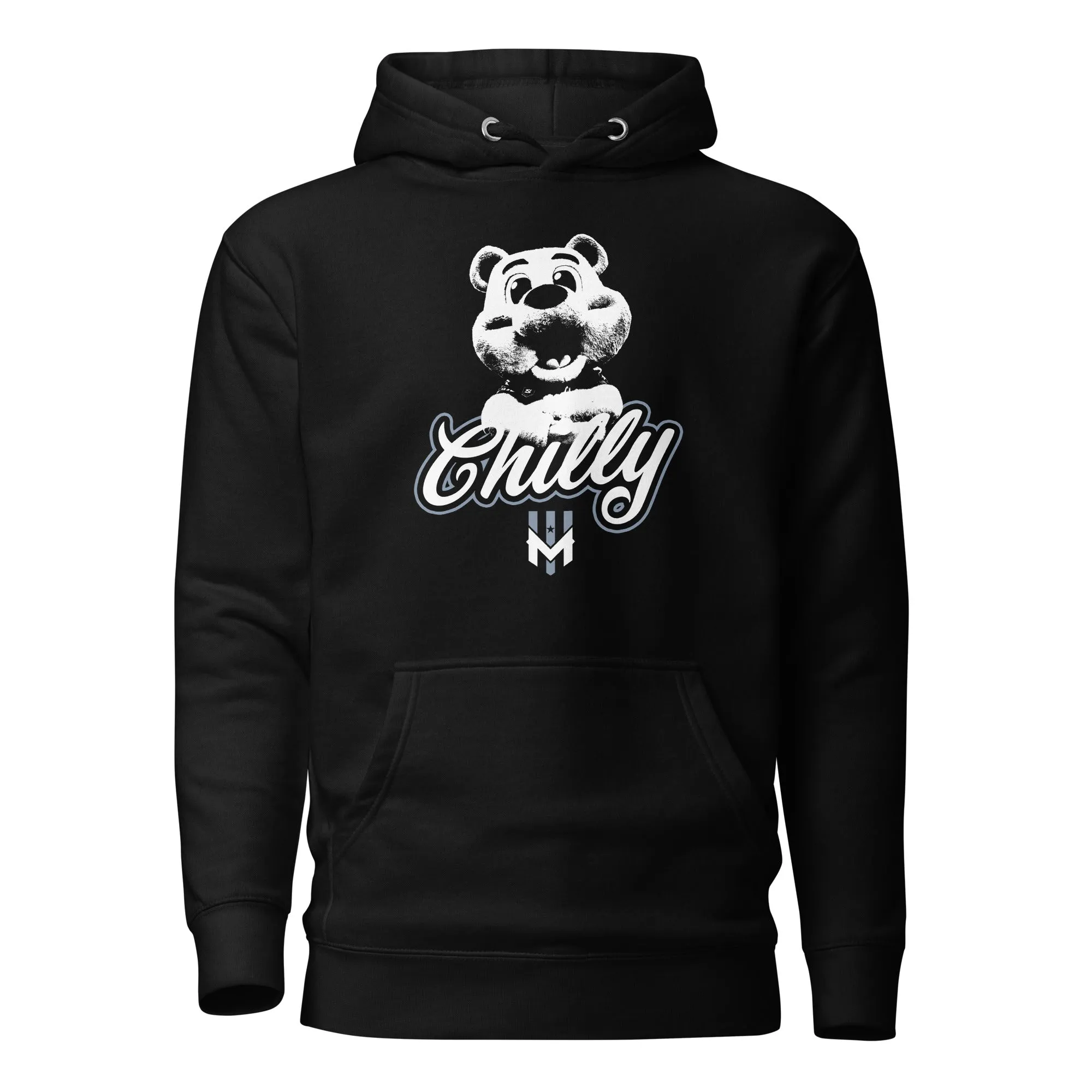 Wind Chill Black "Chilly the Mascot" Hooded Sweatshirt hi